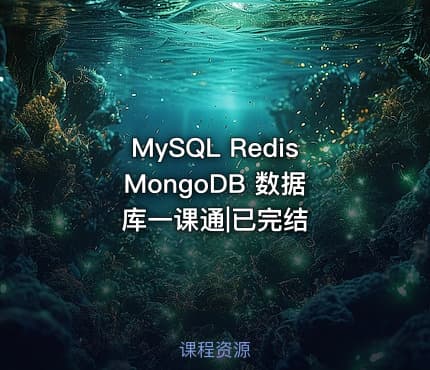 MySQL Redis MongoDB 数据库一课通|已完结