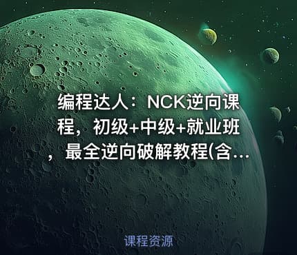 编程达人：NCK逆向课程，初级+中级+就业班，最全逆向破解教程(含破解工具) 价值万元