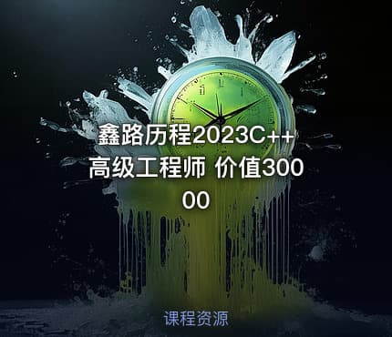 鑫路历程2023C++高级工程师 价值30000