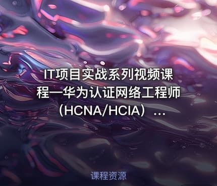 IT项目实战系列视频课程—华为认证网络工程师（HCNA/HCIA）路由交换篇