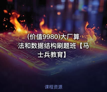 (价值9980)大厂算法和数据结构刷题班【马士兵教育】