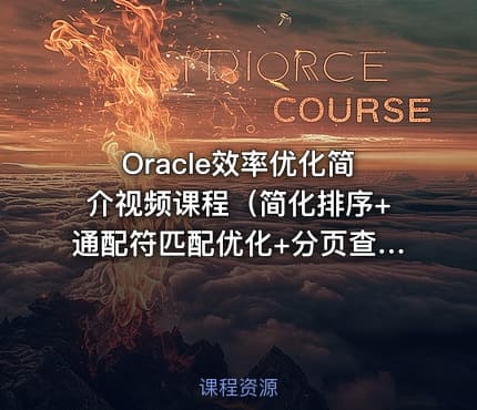 Oracle效率优化简介视频课程（简化排序+通配符匹配优化+分页查询）