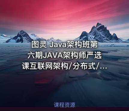 图灵 Java架构班第六期JAVA架构师严选课互联网架构/分布式/高并发/微服务
