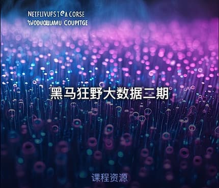 黑马狂野大数据二期