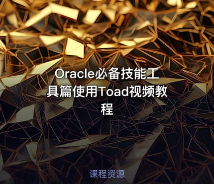 Oracle必备技能工具篇使用Toad视频教程