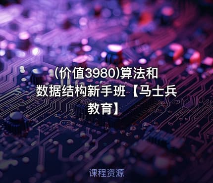 (价值3980)算法和数据结构新手班【马士兵教育】