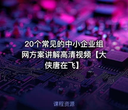 20个常见的中小企业组网方案讲解高清视频【大侠唐在飞】