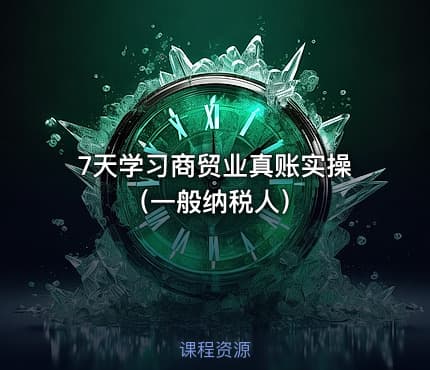 7天学习商贸业真账实操（一般纳税人）