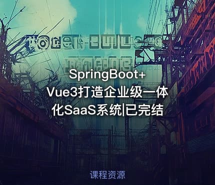 SpringBoot+Vue3打造企业级一体化SaaS系统|已完结