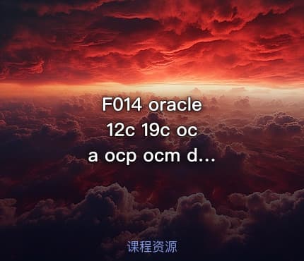 F014 oracle 12c 19c oca ocp ocm dba 11g 视频教程 题库讲解 高性能
