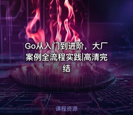 Go从入门到进阶，大厂案例全流程实践|高清完结