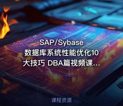 SAP/Sybase 数据库系统性能优化10大技巧 DBA篇视频课程