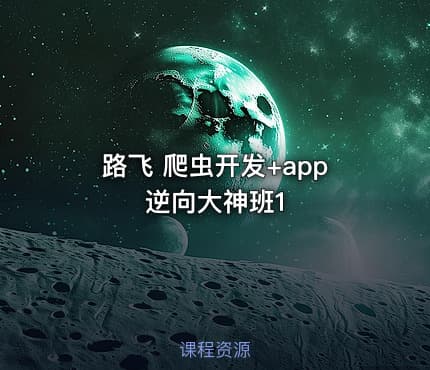 路飞 爬虫开发+app逆向大神班1