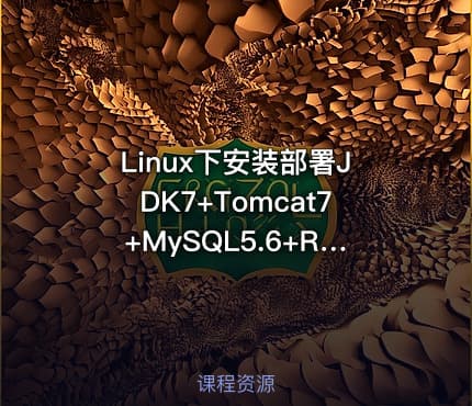 Linux下安装部署JDK7+Tomcat7+MySQL5.6+Redis3.07视频课程