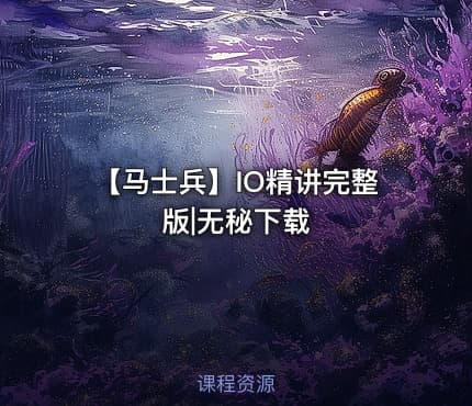 【马士兵】IO精讲完整版|无秘下载