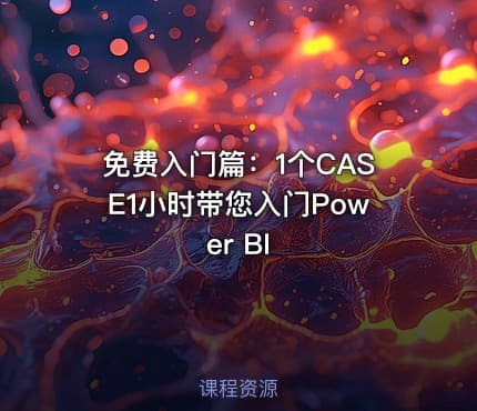 免费入门篇：1个CASE1小时带您入门Power BI