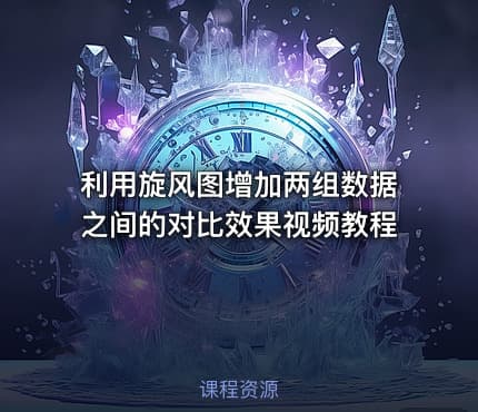 利用旋风图增加两组数据之间的对比效果视频教程