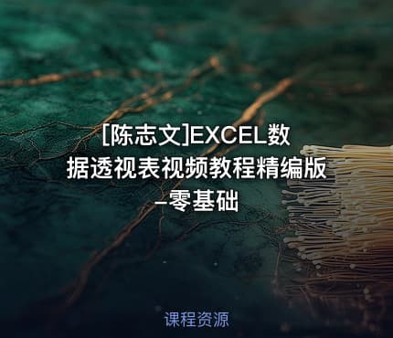 [陈志文]EXCEL数据透视表视频教程精编版-零基础
