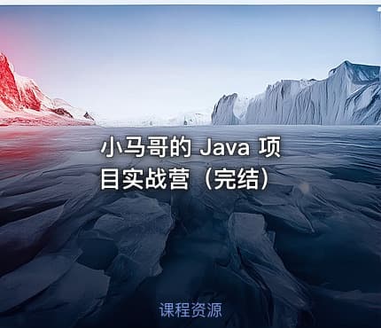 小马哥的 Java 项目实战营（完结）