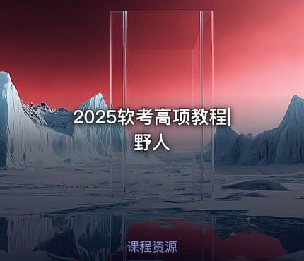 2025软考高项教程|野人