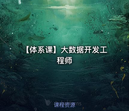 【体系课】大数据开发工程师