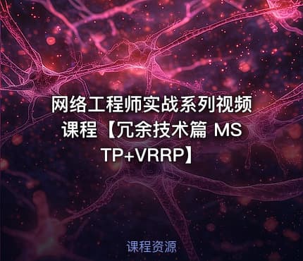 网络工程师实战系列视频课程【冗余技术篇 MSTP+VRRP】