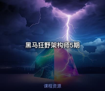 黑马狂野架构师5期