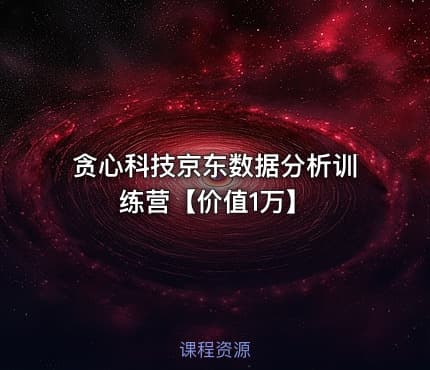 贪心科技京东数据分析训练营【价值1万】