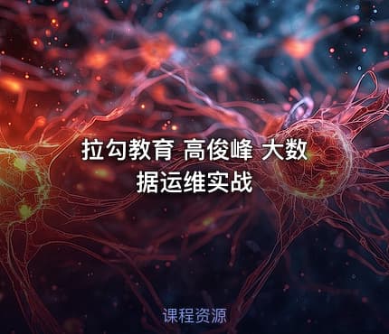 拉勾教育 高俊峰 大数据运维实战