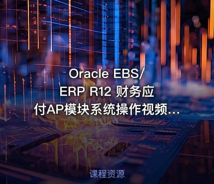 Oracle EBS/ERP R12 财务应付AP模块系统操作视频课程