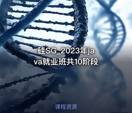 硅SG_2023年java就业班共10阶段
