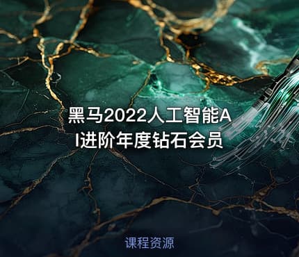 黑马2022人工智能AI进阶年度钻石会员
