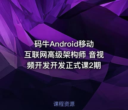 码牛Android移动互联网高级架构师 音视频开发开发正式课2期