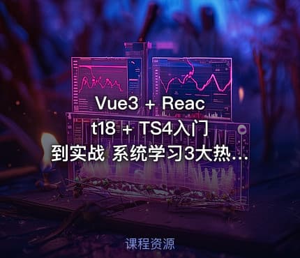 Vue3 + React18 + TS4入门到实战 系统学习3大热门技术|完结无秘
