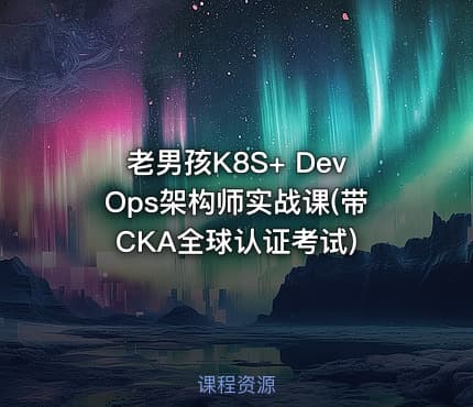 老男孩K8S+ DevOps架构师实战课(带CKA全球认证考试)